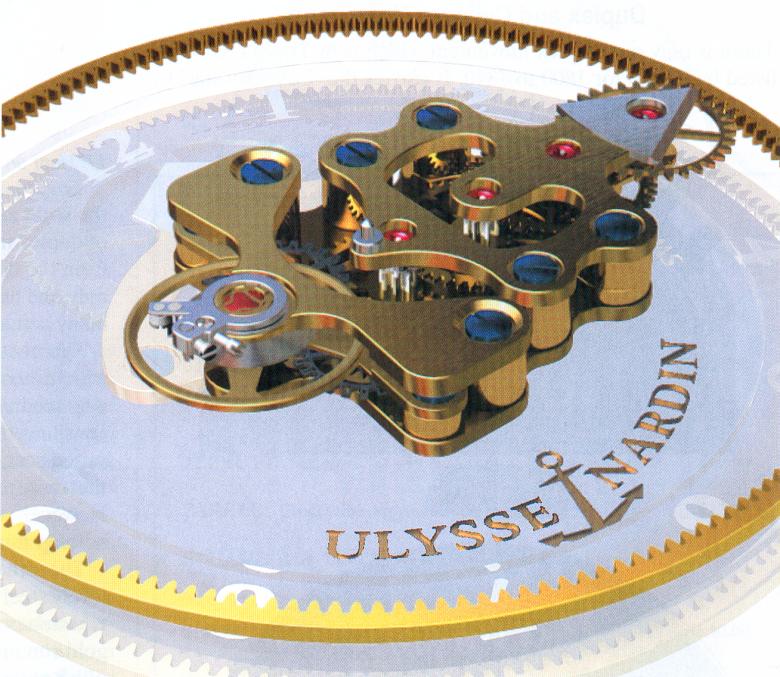 Schema costruttivo del "Freak" Ulysse Nardin